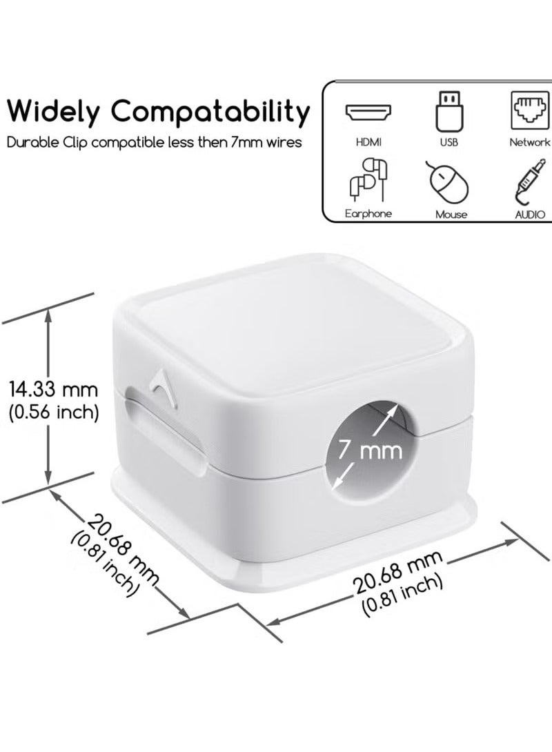 Best Cord Organizer Holder, 8 Pack Magnetic Desk Cable Clips Management, Hide Phone Charging Cable Keeper, Strong Adhesive Wire Charger Holder for Nightstand, Kitchen Appliances, Office Supplies - Image 5