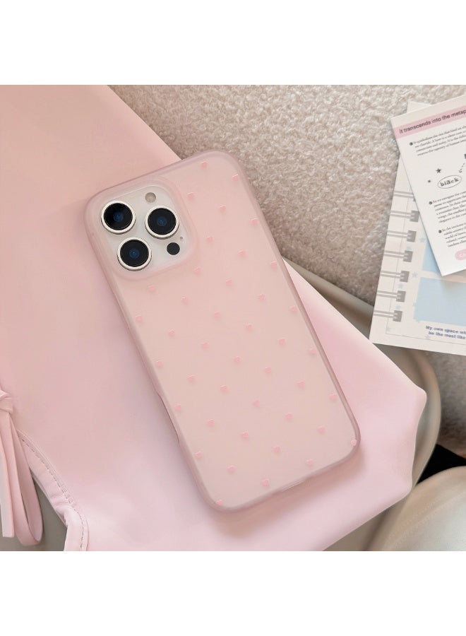 NIBEMINENT Little Heart Protective TPU Case Cover For iPhone 17 Air, Translucent Pink