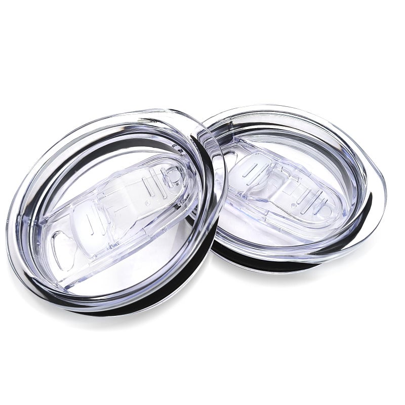 XccMe 20oz Skinny Tumbler Replacement Lids 2 Pack,Spill Proof Splash Resistant Silicone Sliding Covers,Straw Friendly, BPA Free - Image 1