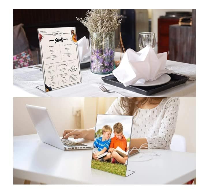 Sehgal Store A4 Acrylic Tent Card Holder Clear Acrylic Display Stand - Ideal for Photo Frames, Posters, and Art Prints - Sleek, Sturdy, and Versatile (3MM, Cell Cast) Pack Of 2 - Image 5