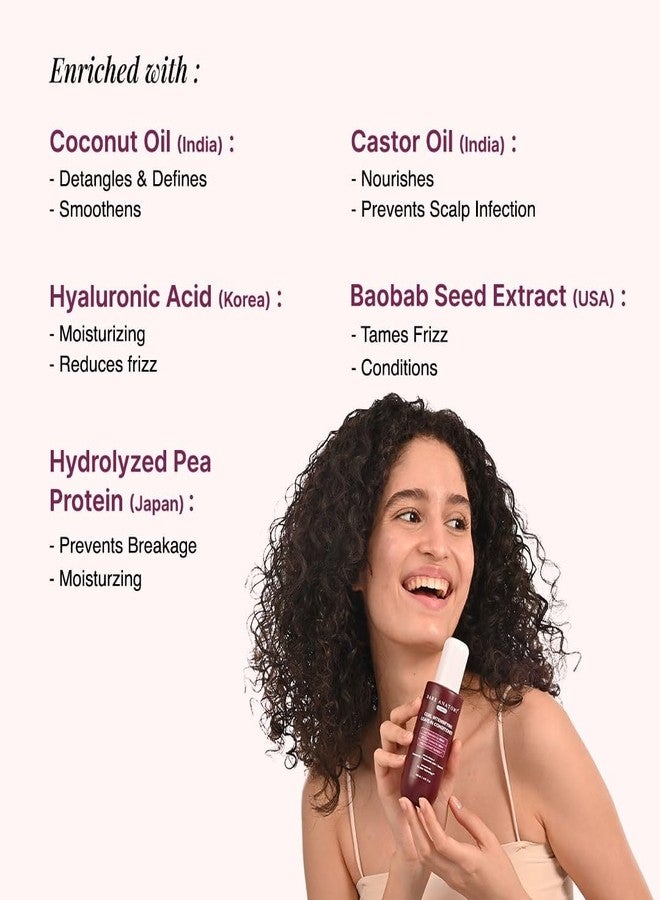 Bare Anatomy Curl Defining Shampoo + Curl Intensifying Leave In Conditioner Cream | Curl Retention & 2X Frizz Protection For 48 Hours | Sulphate & Paraben Free | Women & Men | 250 ml + 140ml - Image 2