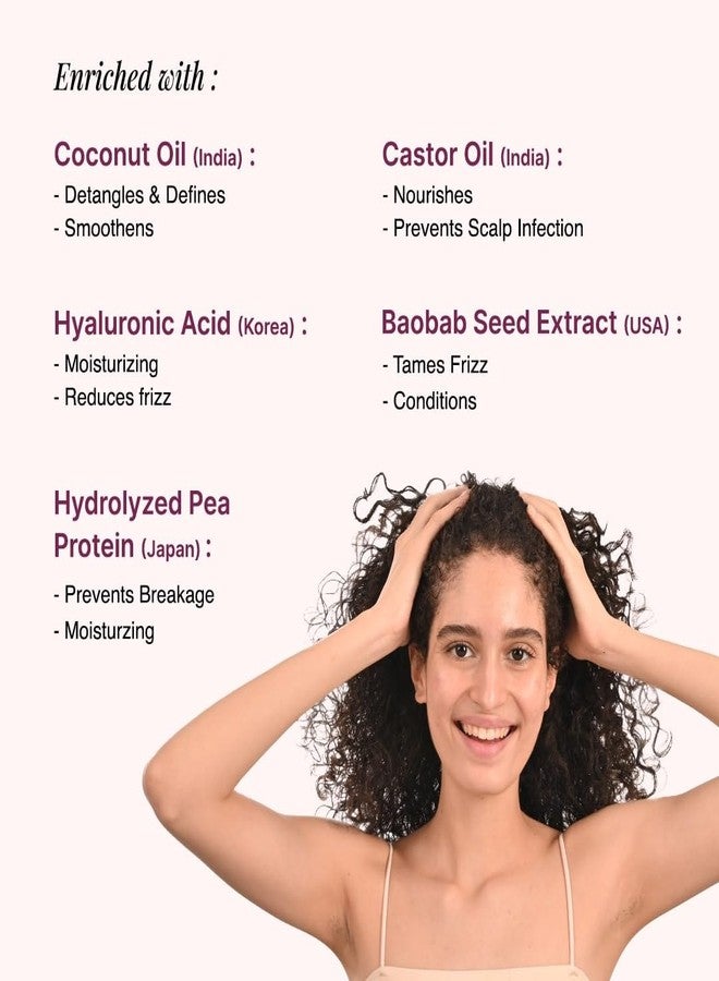 Bare Anatomy Curl Defining Shampoo + Curl Intensifying Leave In Conditioner Cream | Curl Retention & 2X Frizz Protection For 48 Hours | Sulphate & Paraben Free | Women & Men | 250 ml + 140ml - Image 3