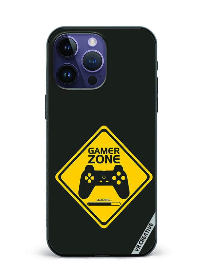 VR CREATIVE غطاء حماية لجهاز آبل آيفون 15 برو بتصميم منطقة الألعاب متعدد الألوان - Image 1