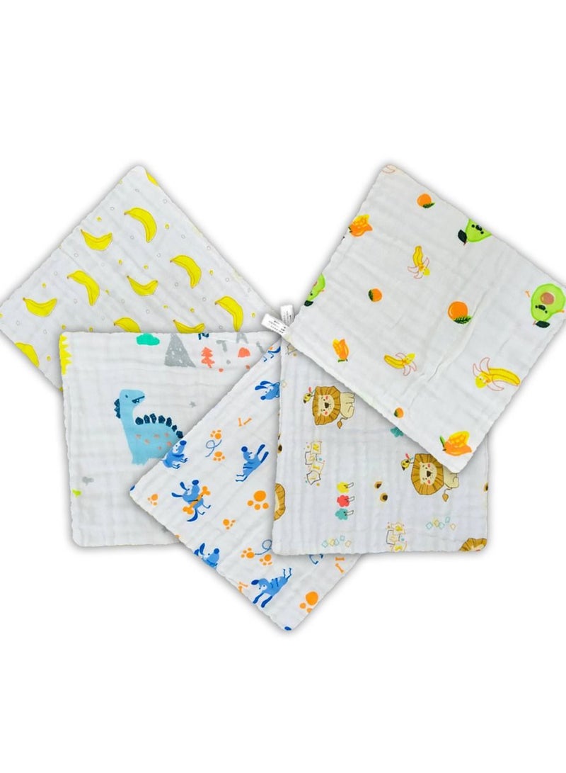MARGOUN MARGOUN Baby Muslin Washcloths Soft Face Cloths for Newborn 30 * 30 cm, Absorbent Bath Face Towels,, Baby Wipes,  Burp Cloths or Face Towels (5 Pack) - Image 3