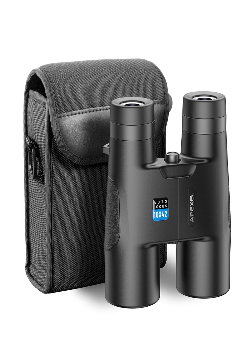 APEXEL 10x42 Fixed-Focus Binoculars for Adults & Kids High Powered FMC Lens BAK4 Prism Telescope Binoculars for Bird Watching Hiking Traveling Sports Concert with Carrying Bag - Image 1