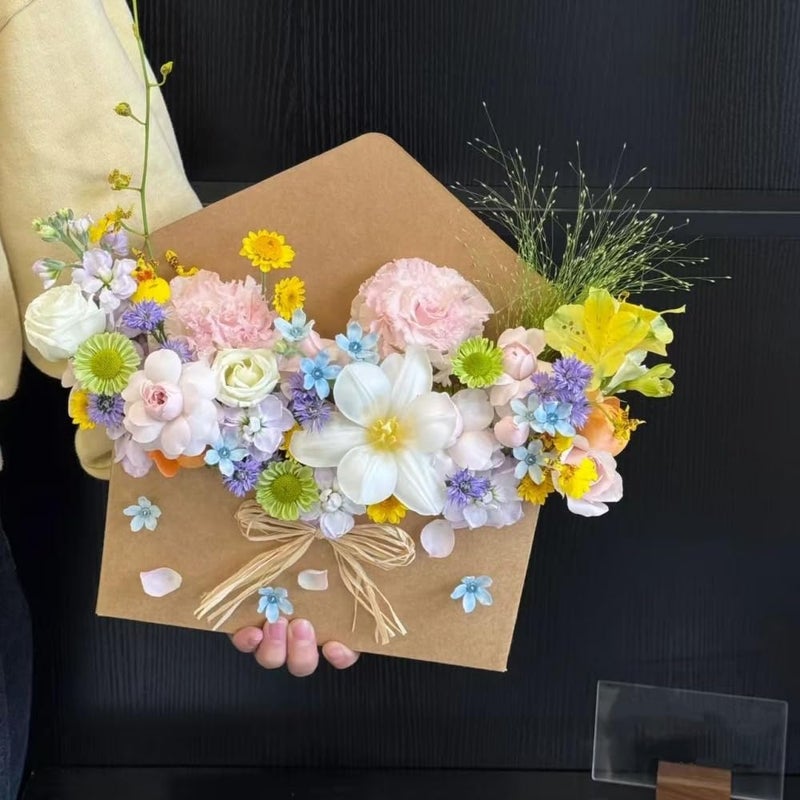BBJ WRAPS Envelope Flower Boxes for Arrangements Solid Color Korean Floral Box Cardboard Floral Envelope Box Florist Supply, 8.7 x 1.6 x 10.6 Inch - 5 Counts - Image 2