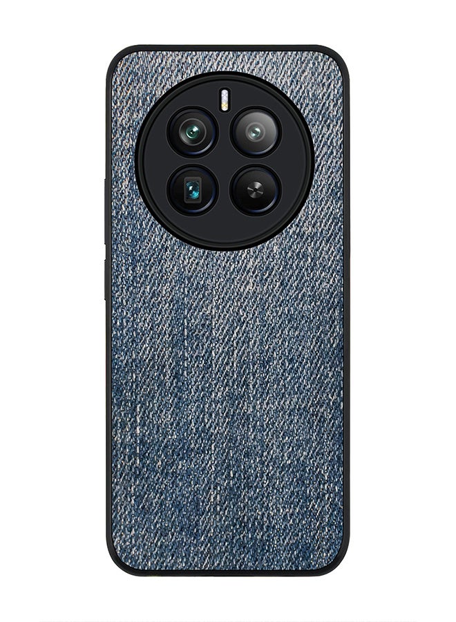 Stylizedd حافظة حواف سوداء متينة لهاتف Realme 12 Pro / Realme 12 Pro Plus 5G، حافظة مرنة رقيقة من TPU جل - طباعة دنيم داكنة - Image 1