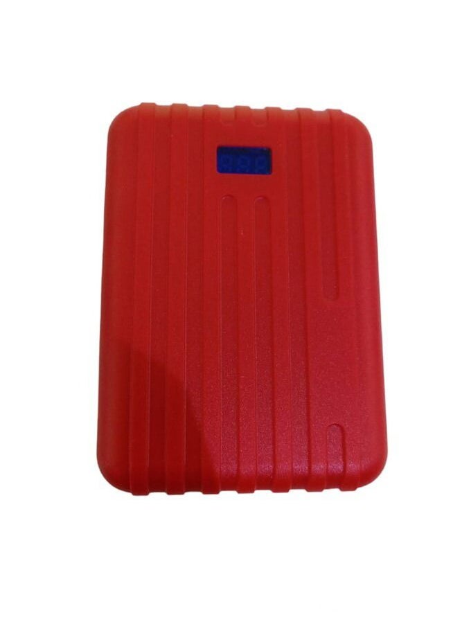 Generic - 10000 mah power bank with flashlight and two USB outputs RED - Image 1