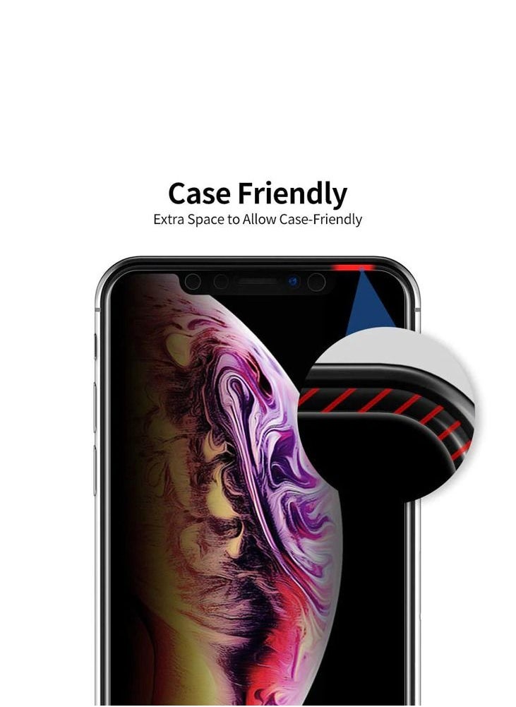 TWEGGON Privacy Tempered Glass Screen Protector for Apple iPhoneXR 6.1" Black  - Image 3