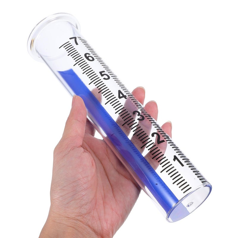 2pcs Blue Plastic Rain Gauge Outdoor Garden Lawn Accurate Rainwater Measurement 4.4x21.5cm - Image 5