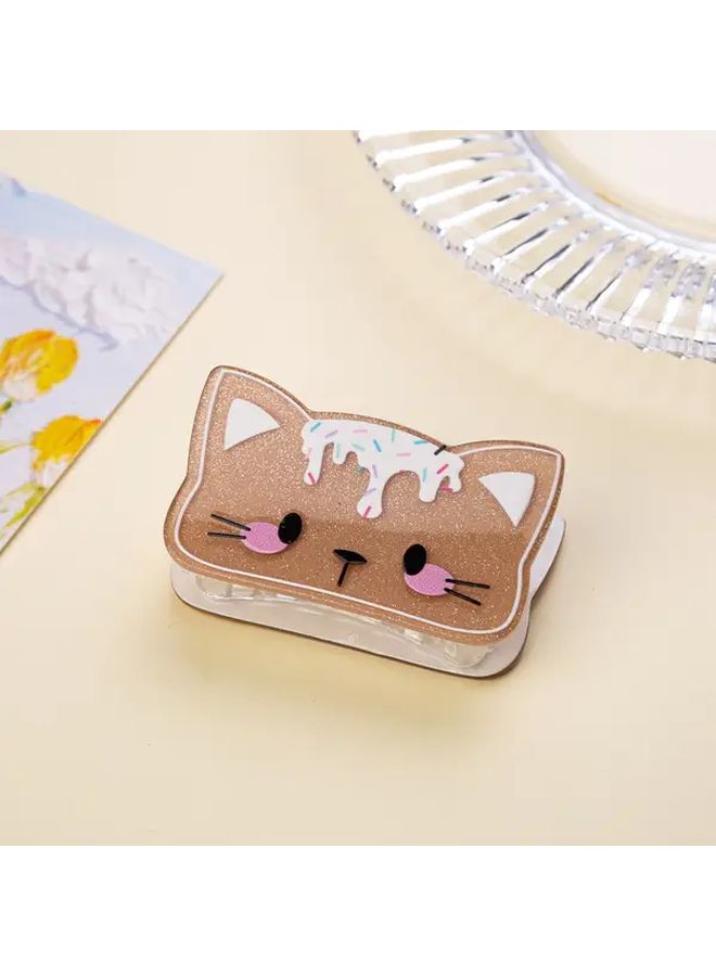 Candy Style Pastel Acrylic Animal Hair Clips Unicorn Cat Panda for Ponytails and Buns - Image 5