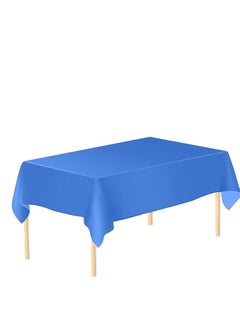 MARKQ Plastic Tablecloth for Rectangle Table 54" x 72" Disposable Table Cover for Bridal Shower Wedding Birthday Party Decorations (Deep Blue)  - Image 1
