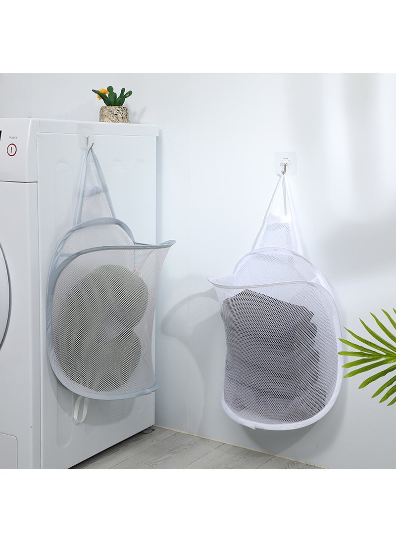 Generic - Foldable Wall-Mounted Dirty Clothes Basket Bathroom Dirty Clothes Basket Wall-Mounted Dirty Clothes Storage Artifact Hanging Dirty Clothes Basket - Image 1