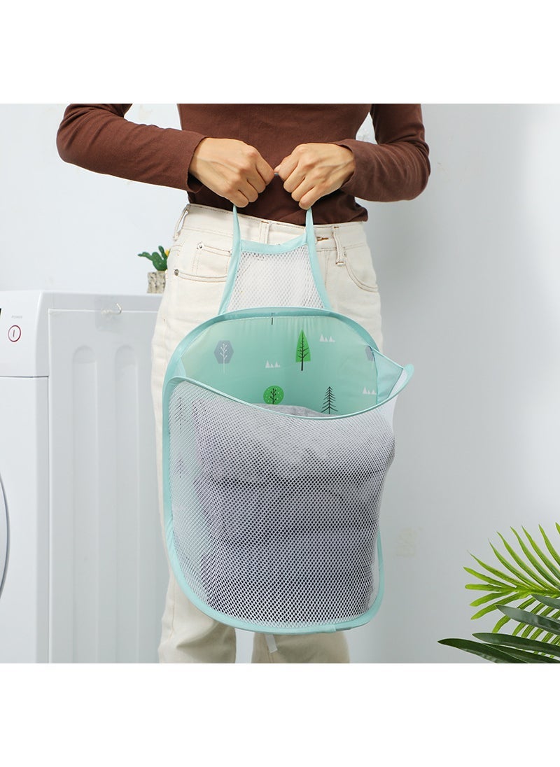 Generic - Foldable Wall-Mounted Dirty Clothes Basket Bathroom Dirty Clothes Basket Wall-Mounted Dirty Clothes Storage Artifact Hanging Dirty Clothes Basket - Image 1
