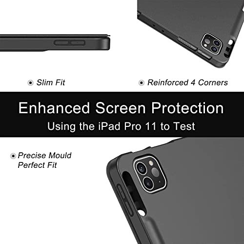ProElite Smart Case for Apple iPad Pro 11 inch 2022/2021 4th/3rd Gen [Auto Sleep/Wake Cover] [Pencil Holder] [Soft Flexible Case] Recoil Series - Marble Purple - Image 4