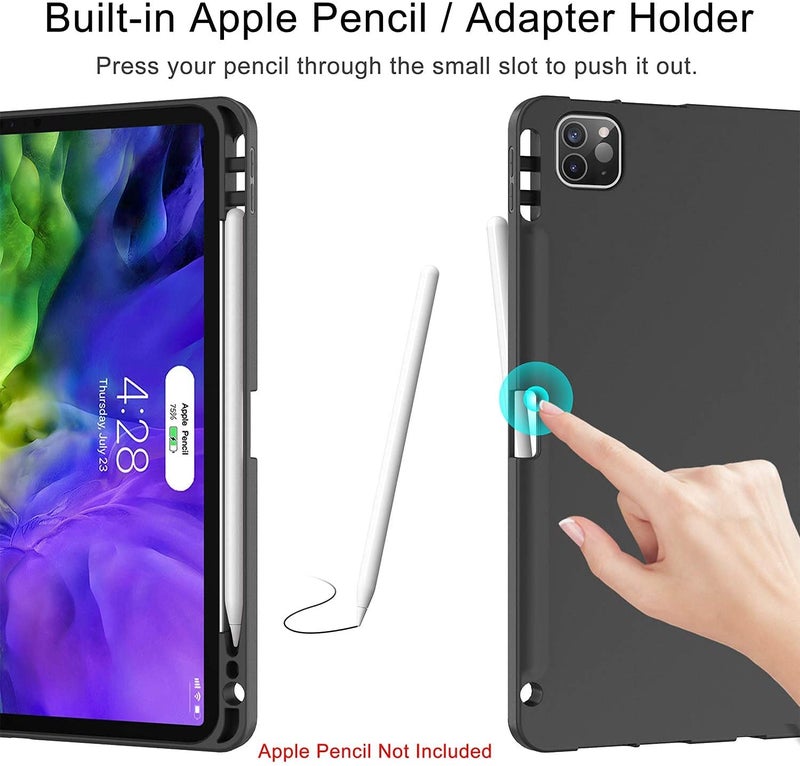 ProElite Smart Case for Apple iPad Pro 11 inch 2022/2021 4th/3rd Gen [Auto Sleep/Wake Cover] [Pencil Holder] [Soft Flexible Case] Recoil Series - Marble Purple - Image 5