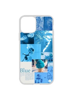 PRINTED Phone Cover FOR IPHONE 12 Aesthetic Blue Collage Pictures
