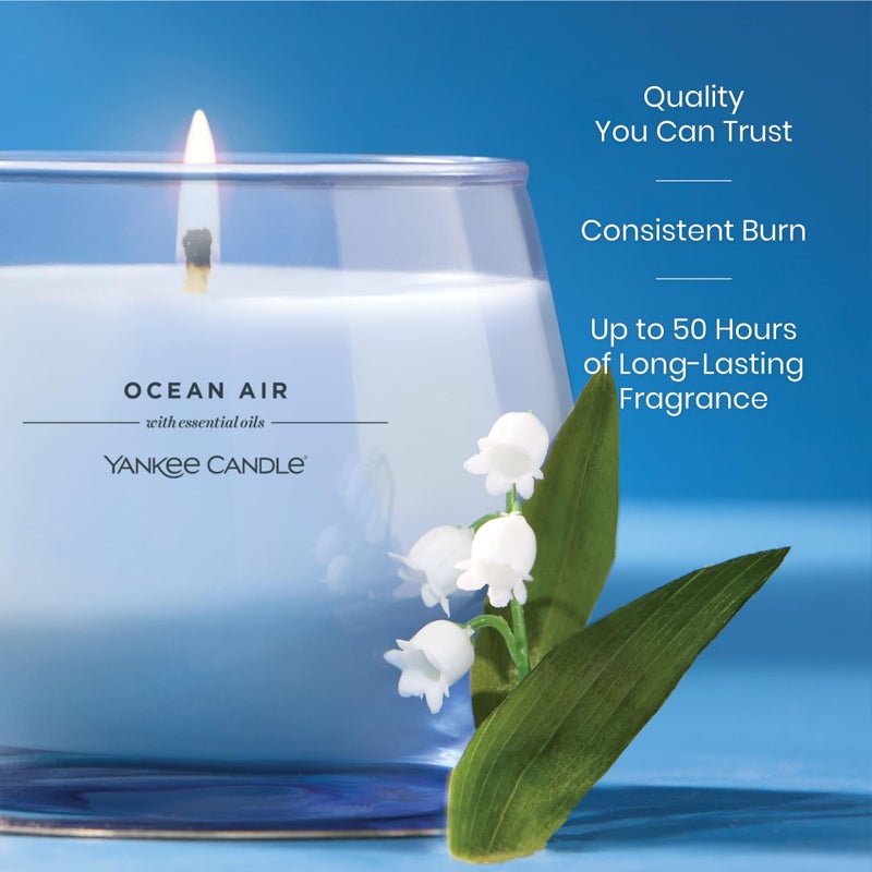 Yankee Candle Studio Scented Candle with up to 50 Hour Burn Time, Premium Plant Wax Blend for Consistent Burn, 10 oz Jar Candle with Room Filling Fragrance, Ocean Air - Image 3