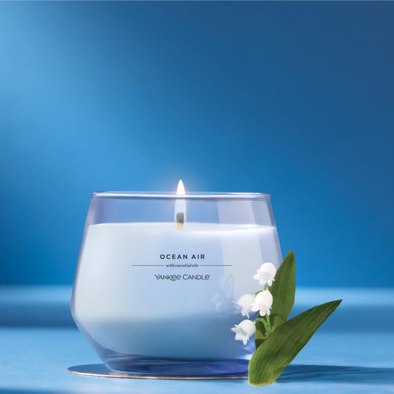 Yankee Candle Studio Scented Candle with up to 50 Hour Burn Time, Premium Plant Wax Blend for Consistent Burn, 10 oz Jar Candle with Room Filling Fragrance, Ocean Air - Image 4