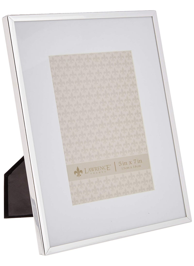 Lawrence Frames Lawrence Frames Silver Plated Matted Picture Frame Silver 5x7 