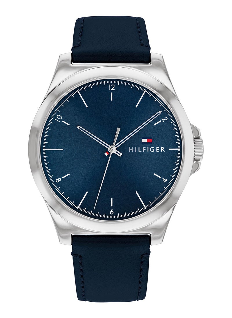 TOMMY HILFIGER TOMMY HILFIGER ROUND ANALOG MEN'S NAVY CASE WATCH - 1710666  - Image 1