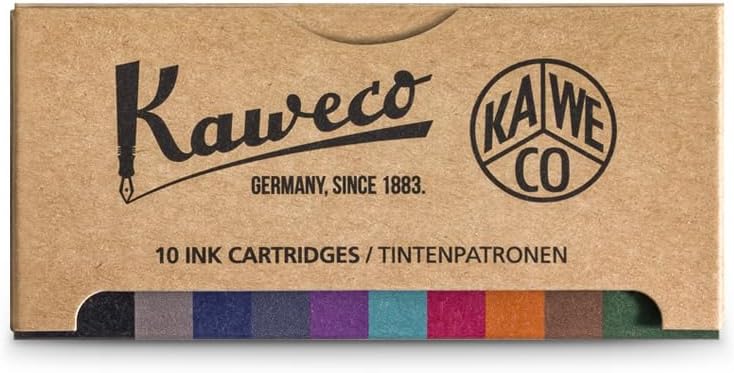 Kaweco Kaweco Fountain Pen 10Pack Ink Cartridges in 10 Colours for Cartridge Fountain Pens with Short Standard Cartridges  Set of 10 Fountain Pen Ink Cartridges  Ink Set in Multiple Colours  - Image 2