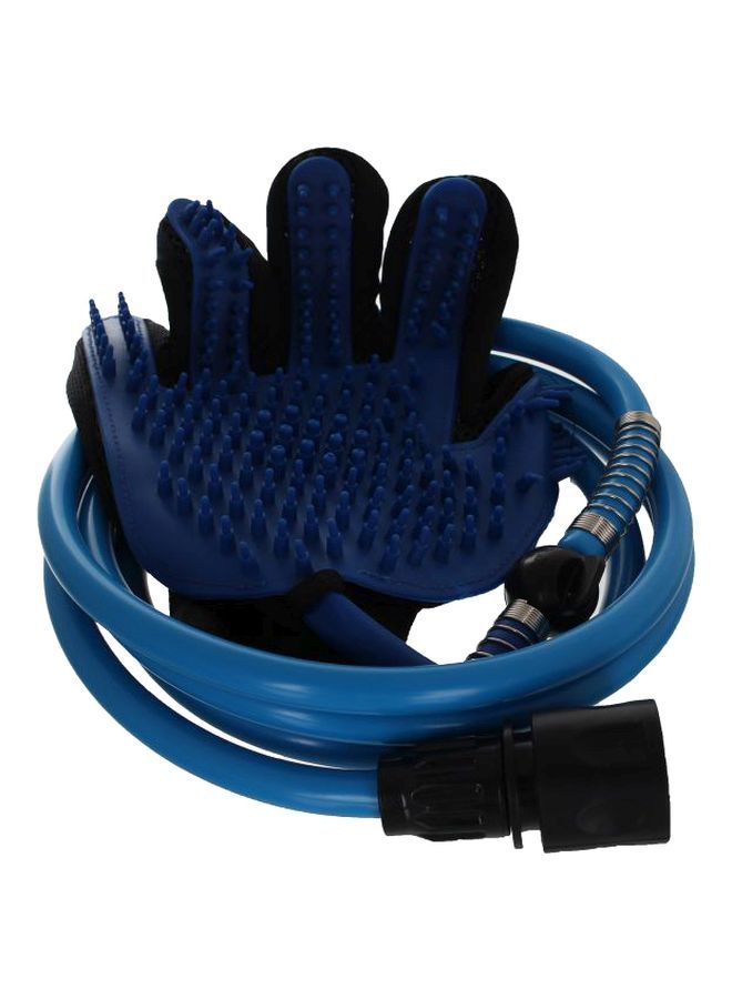 NIBEMINENT Bathing Massaging Glove Blue/Black - Image 1
