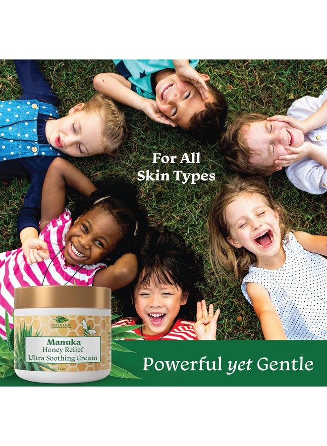 Green Leaf Naturals Manuka Honey Cream - Eczema Honey Cream (4oz) Moisturizer Lotion Treatment for Ezcema & Psoriasis - Ultra Soothing Relief - Face & Body Care, Itchy, Dry Skin Rash Healing Ointment - For Adults & Kids - Image 5