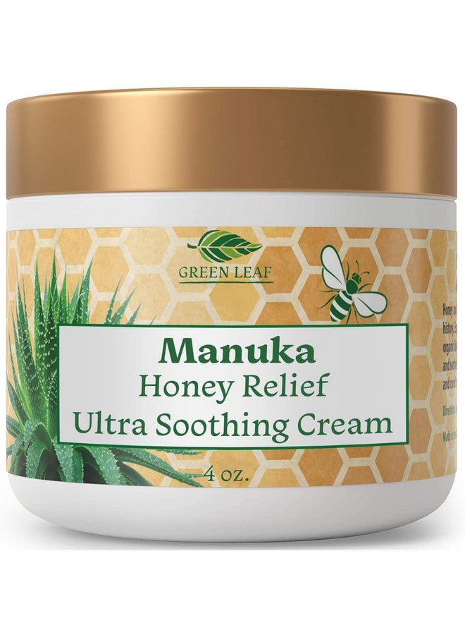 Green Leaf Naturals Manuka Honey Cream - Eczema Honey Cream (4oz) Moisturizer Lotion Treatment for Ezcema & Psoriasis - Ultra Soothing Relief - Face & Body Care, Itchy, Dry Skin Rash Healing Ointment - For Adults & Kids - Image 1