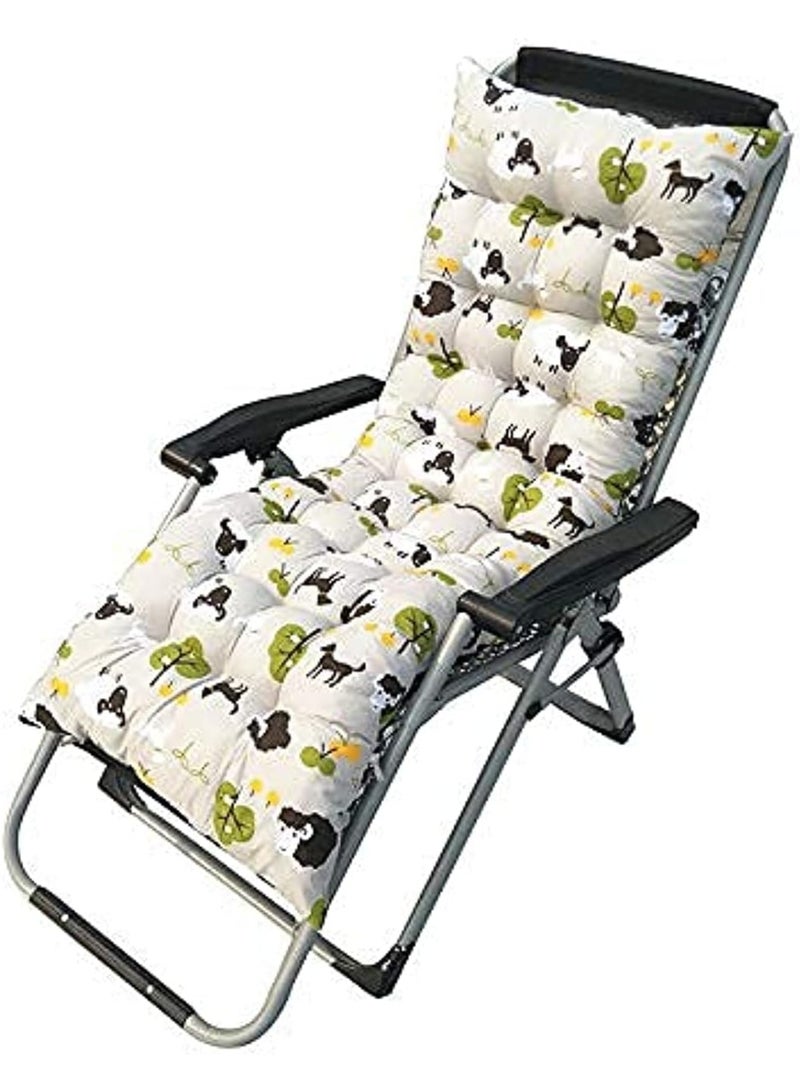 Moro Moro Sun Lounger Cushion Pads Replacement With Non-Slip Straps Garden Patio Thick Chair Recliner Relaxer Pad-175X48X6Cm - Image 1