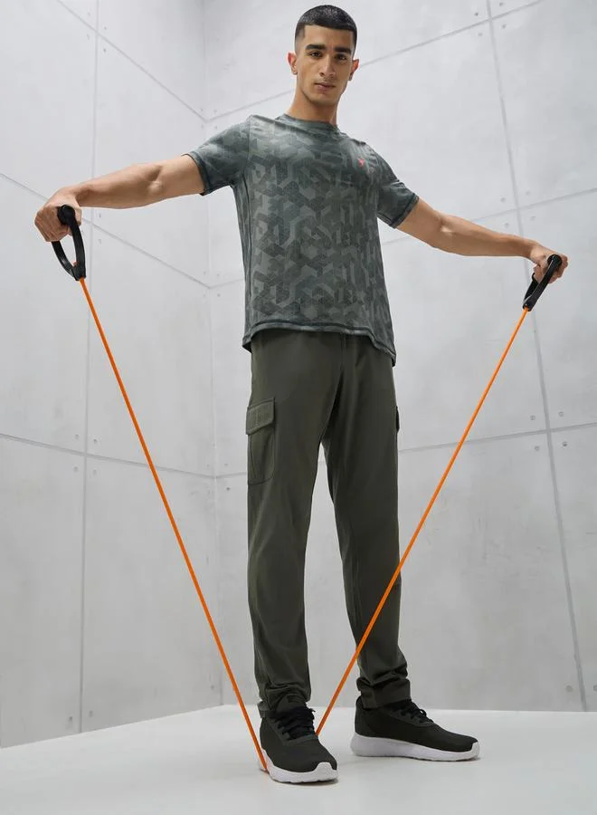 Technosport 4-Way Stretch Relaxed Fit Cargo Track Pants with Duracool+ by Styli