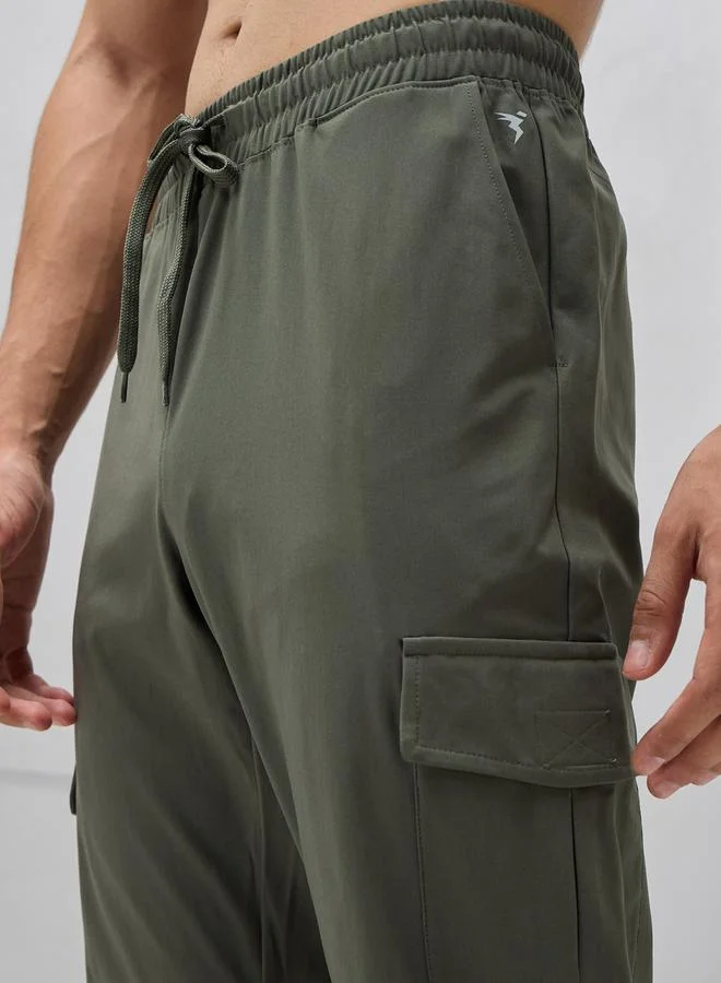 Technosport 4-Way Stretch Relaxed Fit Cargo Track Pants with Duracool+ by Styli