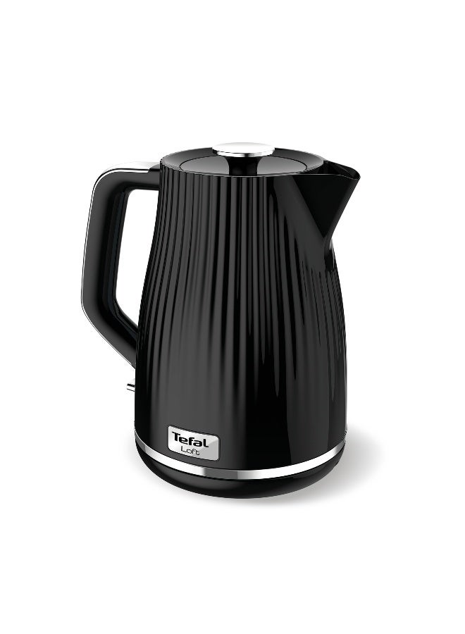 TEFAL Loft Electric Kettle | Modern Design | 1,7L Capacity | 3000 W | Removable Kettle lid | 360° rotanional base | Black & Chromed | 2 Years Warranty | KO250840 1.7 L 3000 W KO250840 Loft Grey - Image 1