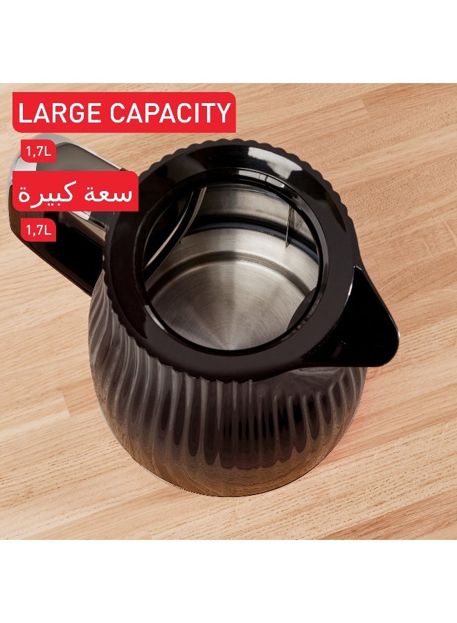 TEFAL Loft Electric Kettle | Modern Design | 1,7L Capacity | 3000 W | Removable Kettle lid | 360° rotanional base | Black & Chromed | 2 Years Warranty | KO250840 1.7 L 3000 W KO250840 Loft Grey - Image 5