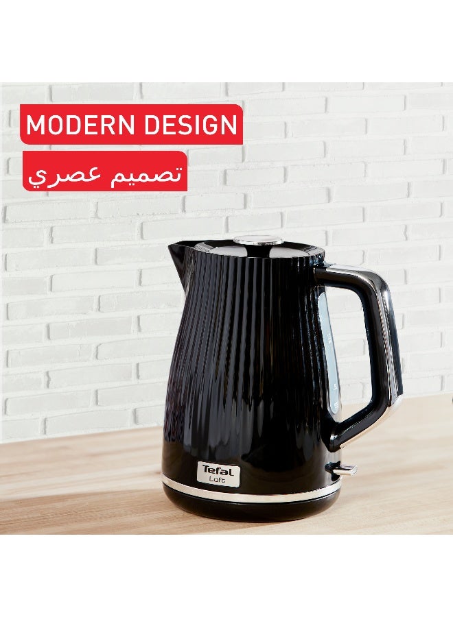 TEFAL Loft Electric Kettle | Modern Design | 1,7L Capacity | 3000 W | Removable Kettle lid | 360° rotanional base | Black & Chromed | 2 Years Warranty | KO250840 1.7 L 3000 W KO250840 Loft Grey - Image 4