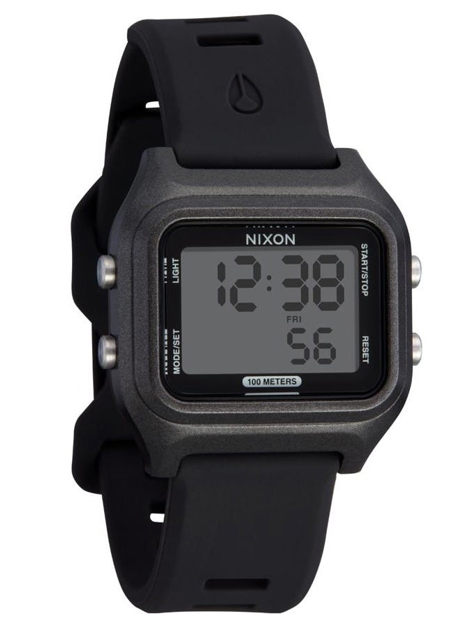 NIXON Ripper A1399 - Silver/Purple - 100m Water Resistant Men's Digital Sport Watch (36.5mm Face, 20mm Silicone Band) - Made with Recycled Ocean Plastics - Image 1
