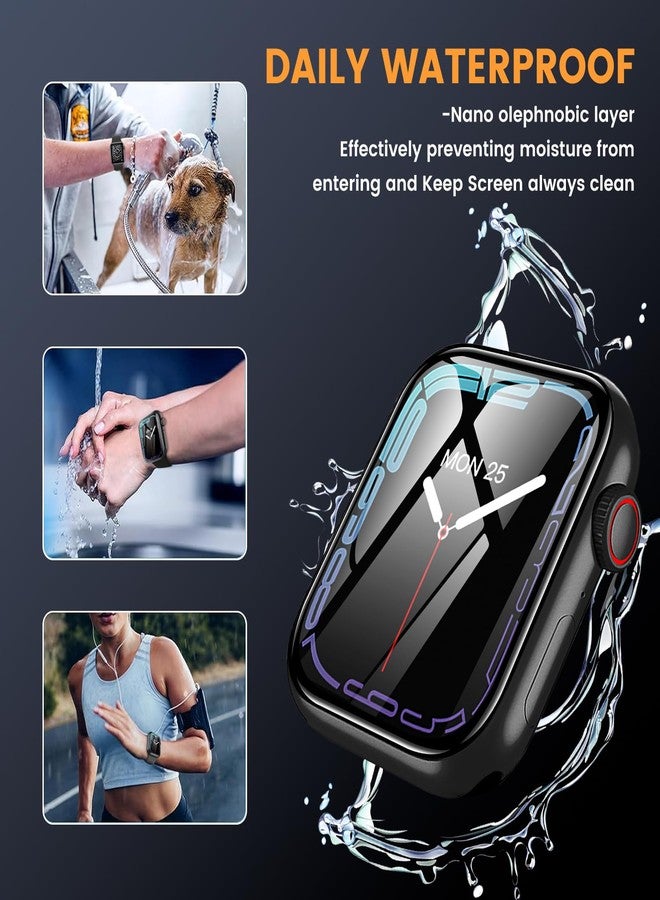 YMHML for Apple Watch Screen Protector 44mm SE Series 6/5/4 [Zero Bubble], Upgrade 3D Full Coverage Waterproof Clear Flim with [Auot Install Cabin] for Apple Watch Accessories, 3 Pack - Image 5
