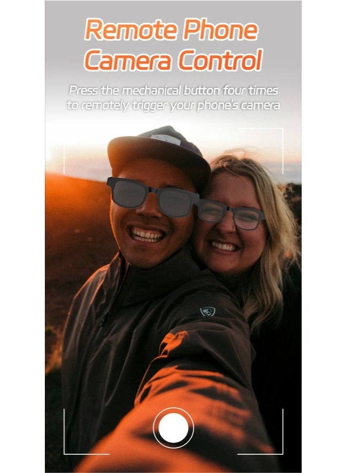Smart Glasses with Music & Calls, Noise Cancelling Bluetooth Sunglasses with AI Translation, Built-in Camera, Chat GPT Support, Sports Sunglasses for Travel & Outdoor - Image 4