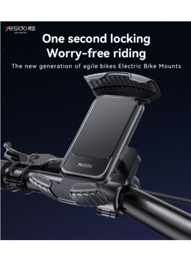 يسيدو حامل هاتف Yesido C249 للسيارة والدراجات - قفل بلمسة واحدة - تثبيت واستقرار قابل للتعديل - دوران 360 درجة. - Image 5