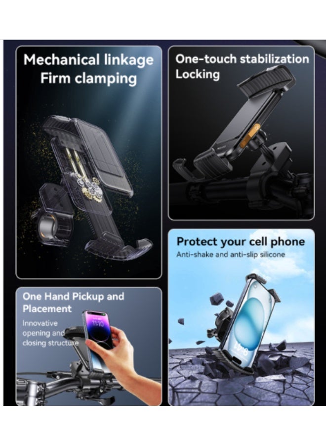 يسيدو حامل هاتف Yesido C249 للسيارة والدراجات - قفل بلمسة واحدة - تثبيت واستقرار قابل للتعديل - دوران 360 درجة. - Image 3