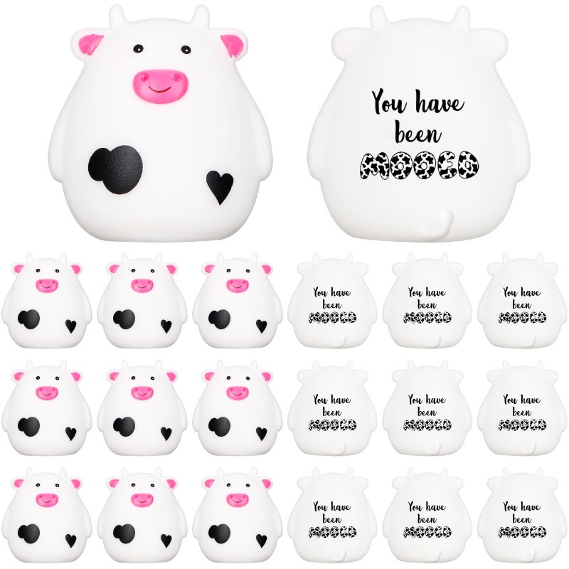 Cholemy 25 Set Moo Cows Mini Cute Rubber Cow Graduation Car Gift Bulk You Have Been Mooed Funny for Game Figurines Car Interior Accessories Gift for SUV Women Men - Image 3