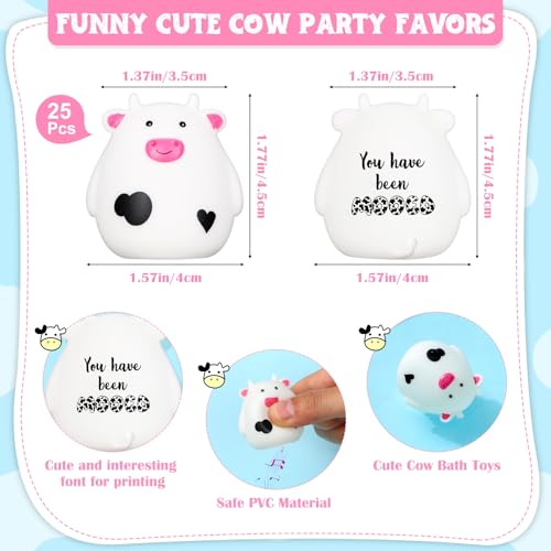 Cholemy 25 Set Moo Cows Mini Cute Rubber Cow Graduation Car Gift Bulk You Have Been Mooed Funny for Game Figurines Car Interior Accessories Gift for SUV Women Men - Image 5