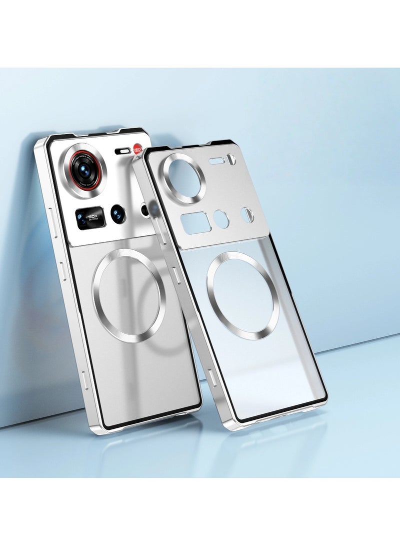 general Suitable for Nubia Z70Ultra Case Metal Magnetic Frosted Semi-transparent Protective Case Anti-slip Precise design - Image 1