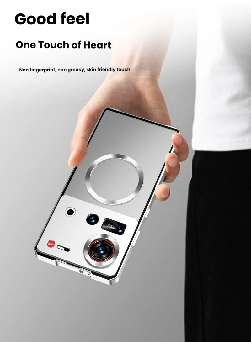 general Suitable for Nubia Z70Ultra Case Metal Magnetic Frosted Semi-transparent Protective Case Anti-slip Precise design - Image 5