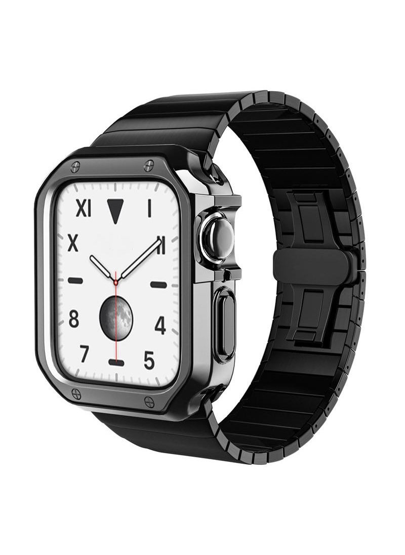 Y&D For Apple Watch Ultra 8/7 Generation 42/44/45mm Metal Strap With TPU Plating Case Suit  - Image 2