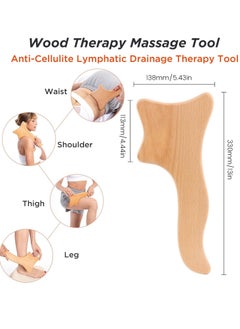 MJZ 6 Pieces Wood Massage Tools,  Wood Therapy Kit Maderoterapia Kit, Wood Massager Roller, Wood Gua Sha Roller, Manual Wooden Fascia Massage for Release Cellulite Muscle, Blasting Pain, Relief Body Sculpting Tools, Lymphatic Drainage Massager  - Image 4