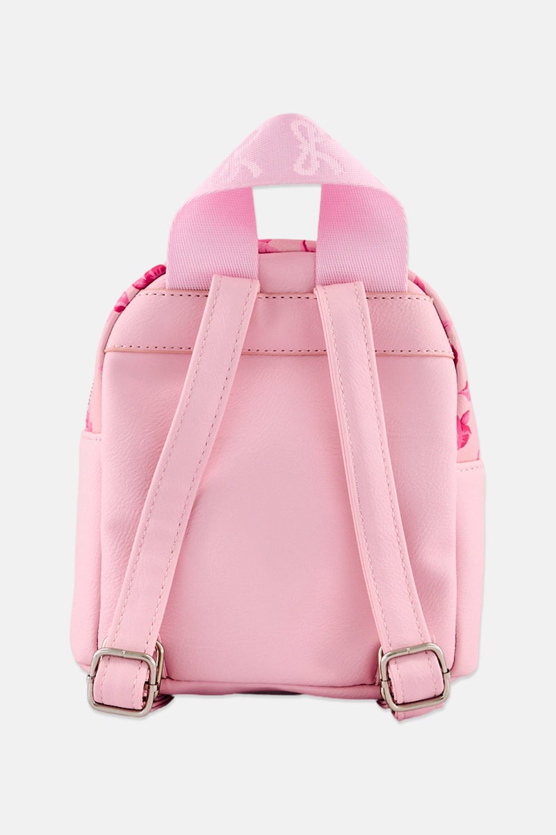 OMG Accessories Kids Girl Quilted Rose Printed Micro Mini Backpack, Multicolor - Image 2