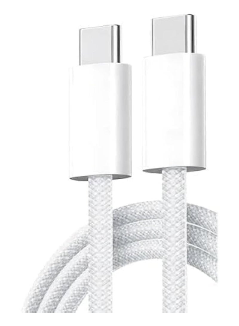 كابل بيانات USB من النوع C لأجهزة Apple iPhone 15 Pro Max و 16 Pro Max و 17 Pro Max، يدعم الشحن السريع، ملحق شاحن، 15 Plus و 16 Plus و 17 Pro Max، 60 واط. - Image 1