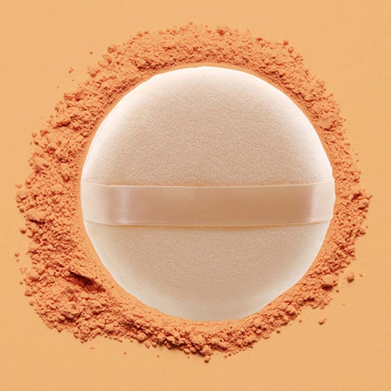 COSHINE Jumbo Pure Cotton Powder Puff, 5 INCH (13cm) Body Powder Puff Applicator For Loose Mineral Powder Body Powder Cosmetic Foundation Sponges, White(1 piece) - Image 3
