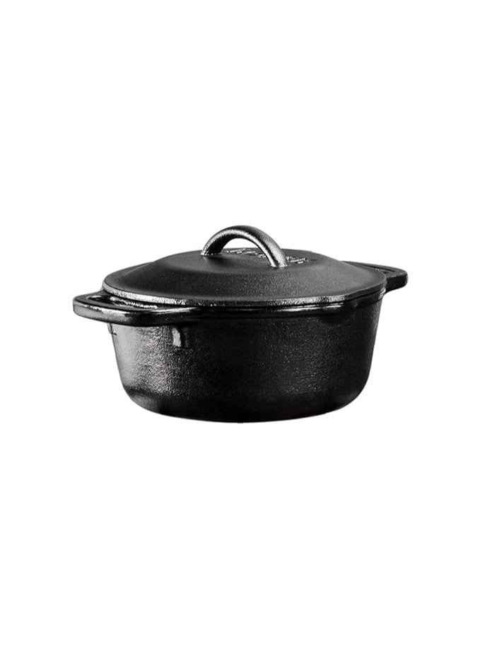 Lodge Cast Iron dutch oven, 1 Quart (Black, Painted, 2.02kg) - Image 1